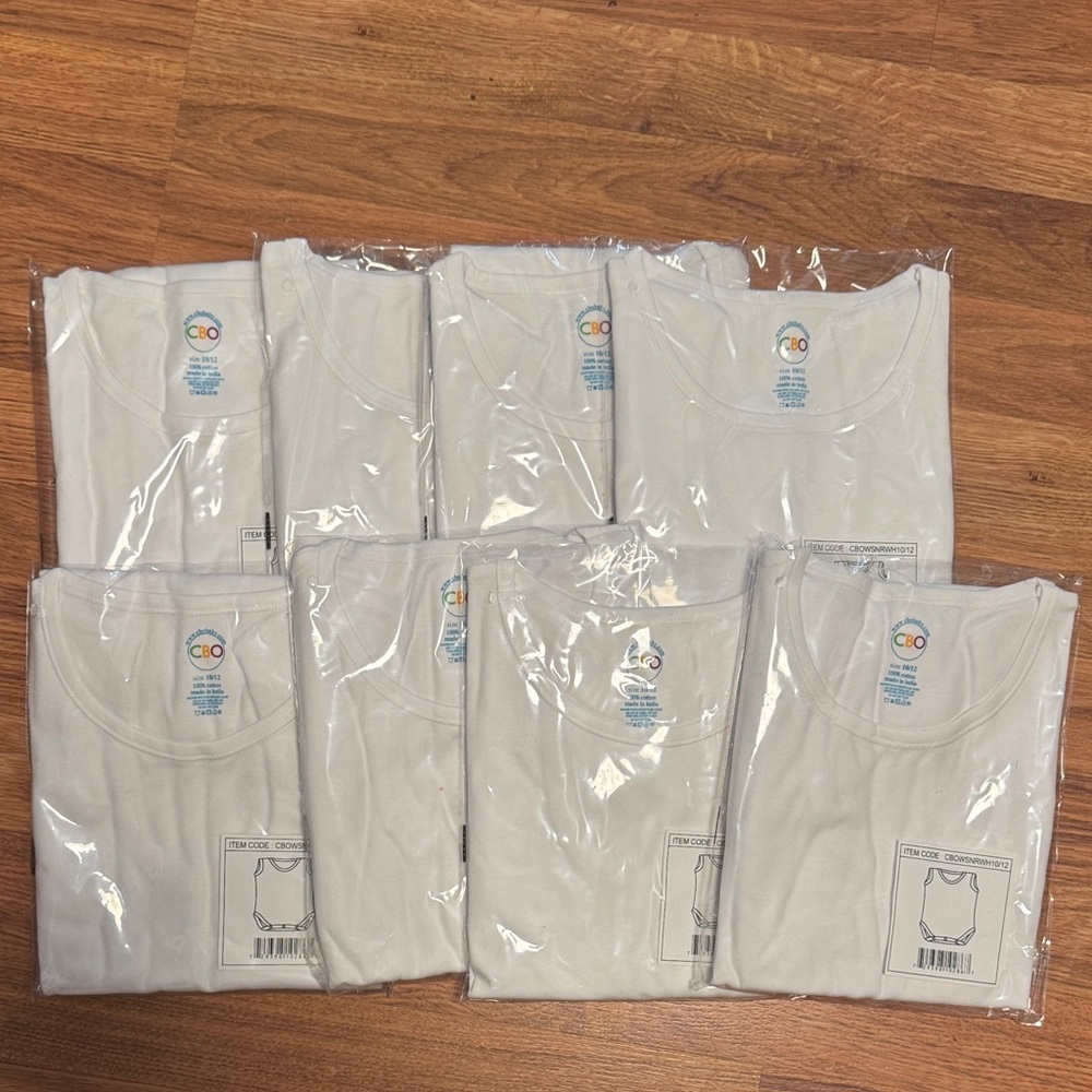 CBO White Sleeveless One Piece Bodysuits so 10/12 (#8)